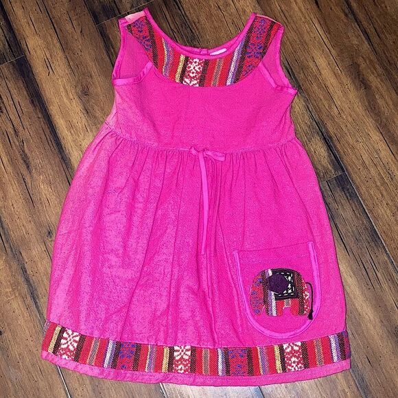 P.T.P. Kids Collection Size 3 Purple Embroidered Elephant Mini Dress - Picture 1 of 6